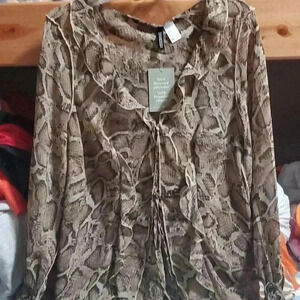 ☆☆☆Divided long sleeve blouse